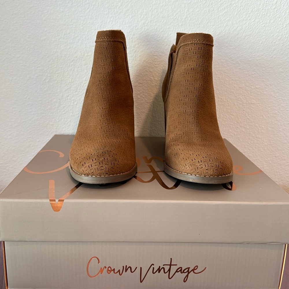 Suede Wedge Ankle Boots